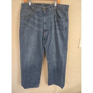 Vintage Ralph Lauren Loose Fit Straight Leg Zip Fly Mens Jeans, Blue, Size 38x30